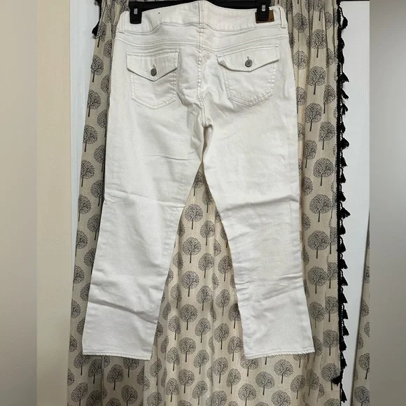 Women’s AEO 10 regular stretch artist colored denim jean white EUC - Picture 2 of 4